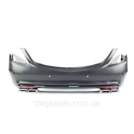 Задний бампер на Mercedes S-Class W222 2013-2017 год ( в стиле S63 AMG )