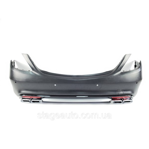 Задний бампер на Mercedes S-Class W222 2013-2017 год ( в стиле S63 AMG )