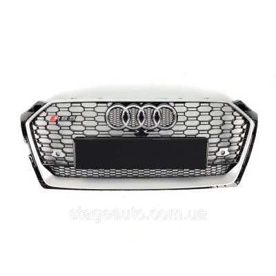 Radiator grille Audi A5 2016-2020 year Black with gray frame ( in RS style)