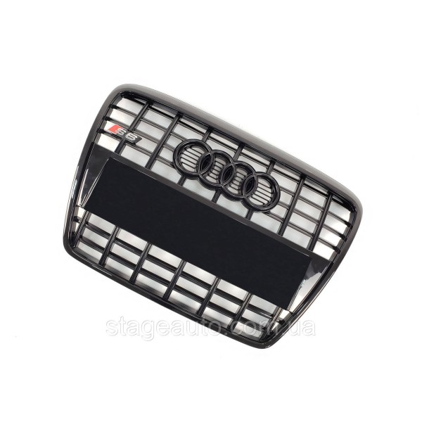 Решетка радиатора Audi A6 2004-2011год Черная (в стиле S-Line)