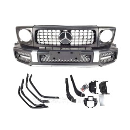 Передний бампер на Mercedes G-Class W463 1990-2018 год ( стиль AMG G63 рестайлинг 2018+ )