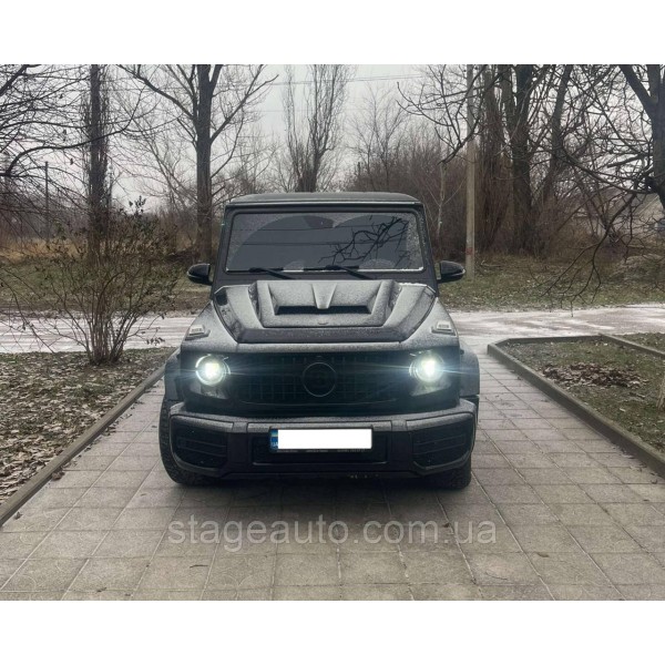 Передний бампер на Mercedes G-Class W463 1990-2018 год ( стиль AMG G63 рестайлинг 2018+ )