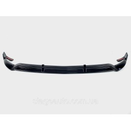 Передняя губа юбка на Mercedes GLC-Class X253 2015-2019 год ( Черная глянцевая )