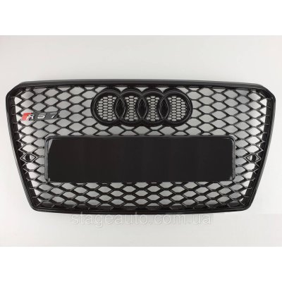 Решітка радіатора Audi A7 2010-2014 рік Чорна (в стилі RS)