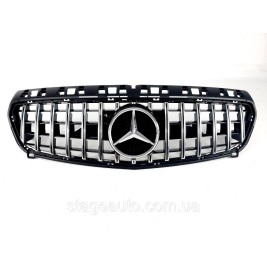 Решетка радиатора на Mercedes A-Class W176 2012-2015 год GT Panamericana ( Черная с хромом )