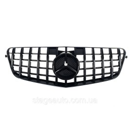 Решетка радиатора на Mercedes E-Class W212 2009-2013 год GT Panamericana ( Черная глянцевая )