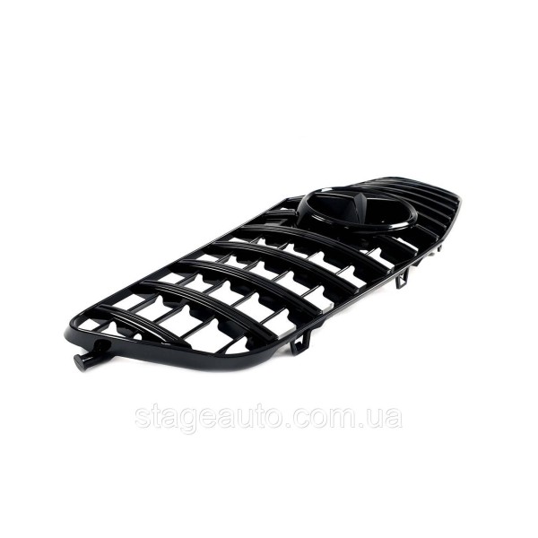 Решітка радіатора на Mercedes E-Class W212 2009-2013 рік GT Panamericana (Чорна глянсова)