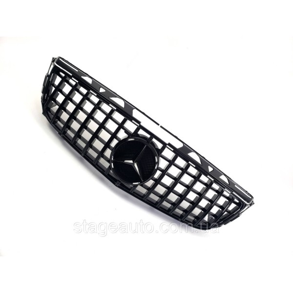 Решетка радиатора на Mercedes CLS-Class C218 2011-2014 год GT Panamericana ( Черная глянцевая )