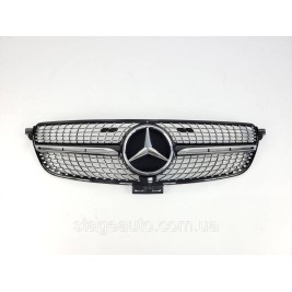 Решетка радиатора на Mercedes GLE-Class W166 2015-2018 год Diamond ( Черная с хром вставками )
