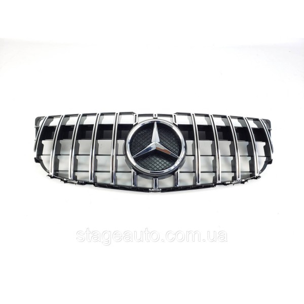 Решетка радиатора на Mercedes GLK-Class X204 2012-2015 год GT Panamericana ( Черная с хромом )