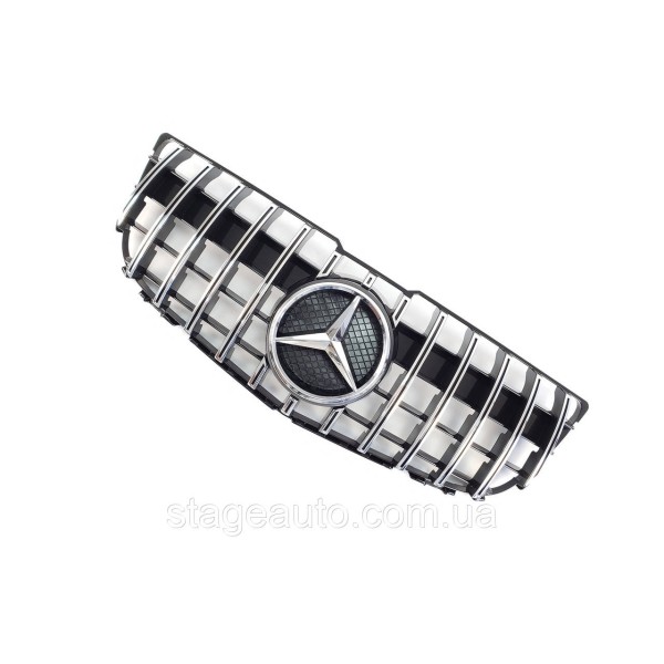 Решетка радиатора на Mercedes GLK-Class X204 2012-2015 год GT Panamericana ( Черная с хромом )