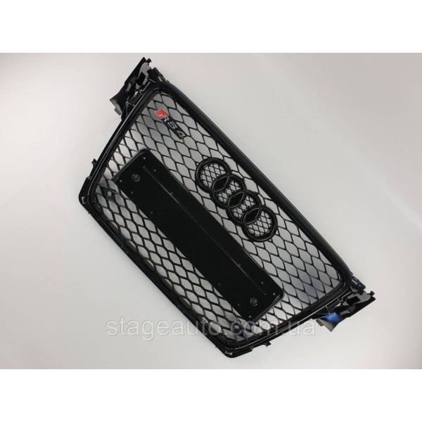 Решетка радиатора Audi A4 2007-2011год Черная (в стиле RS)