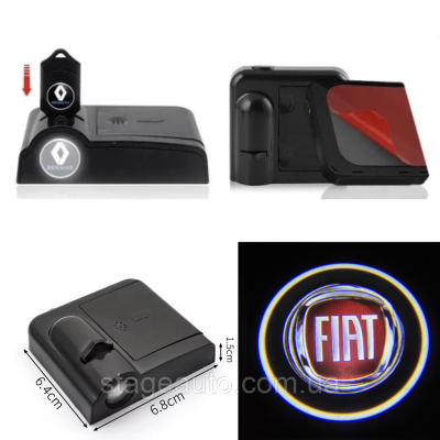 Logo projector for doors with Fiat logo