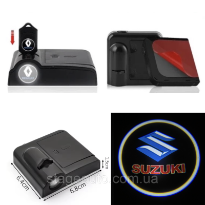Logo backlight projector for doors with SUZUKI logo