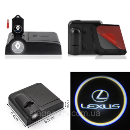 Проектор подсветки логотипа для дверей с логотипом LEXUS ЛЕКСУС