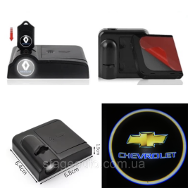 Проектор подсветки логотипа для дверей с логотипом CHEVROLET ШЕВРОЛЕ