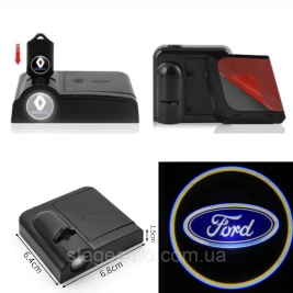 Проектор подсветки логотипа для дверей с логотипом FORD ФОРД
