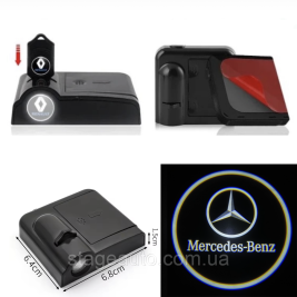 Проектор подсветки логотипа для дверей с логотипом MERCEDES BENZ МЕРСЕДЕС