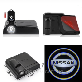 Проектор подсветки логотипа для дверей с логотипом NISSAN НИССАН