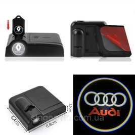 Проектор подсветки логотипа для дверей с логотипом AUDI АУДИ