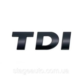Эмблема наклейка на крышку багажника TDI ТДИ VW Фольцваген 72x25 мм Черный