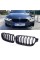 Решетка ноздри BMW БМВ 4 series F32, F33, F36, F80, F82 Черный Глянец 2 ребра Двойные M-Look