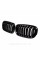 Решетка ноздри BMW БМВ X6 X5 series F16, F15 Черный Глянец 2 ребра Двойные M-Look