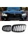 Решетка ноздри BMW БМВ X6 X5 series E71, F70 Черный Глянец 2 ребра Двойные M-Look