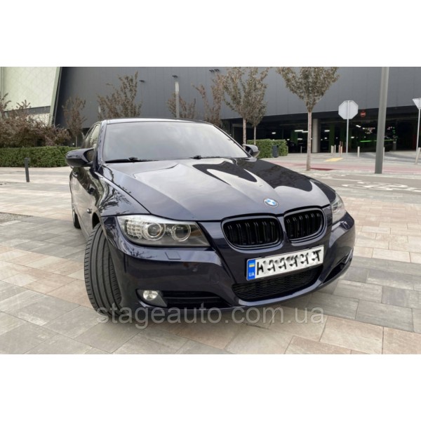 Решетка ноздри BMW БМВ 3 series E90, E91, E92, E93 Черный Глянец 2 ребра Двойные M-Look