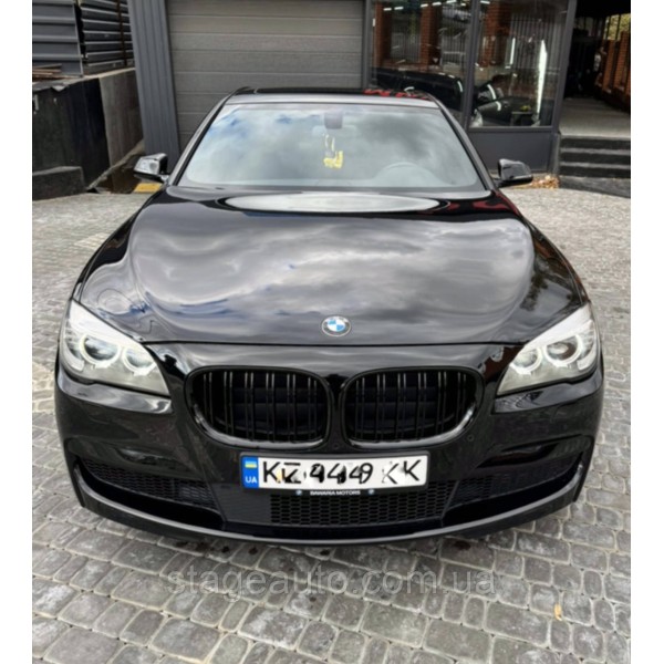 Решетка ноздри BMW БМВ 7 series F02, F01 Черный Глянец 2 ребра Двойные M-Look