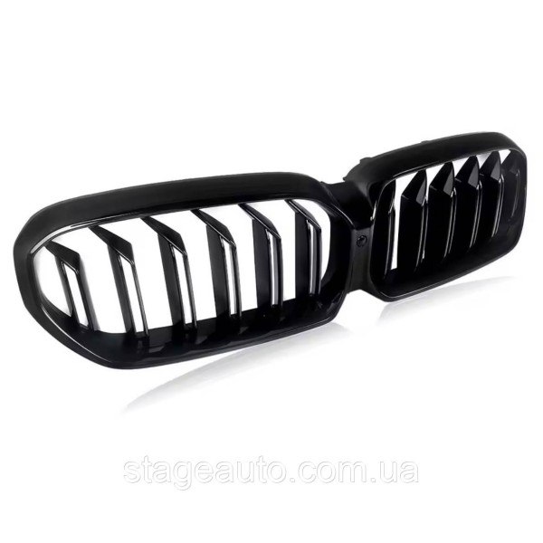 Решетка ноздри BMW БМВ 5 series G31, G30 2020-2023 Черный Глянец 2 ребра Двойные M-Look
