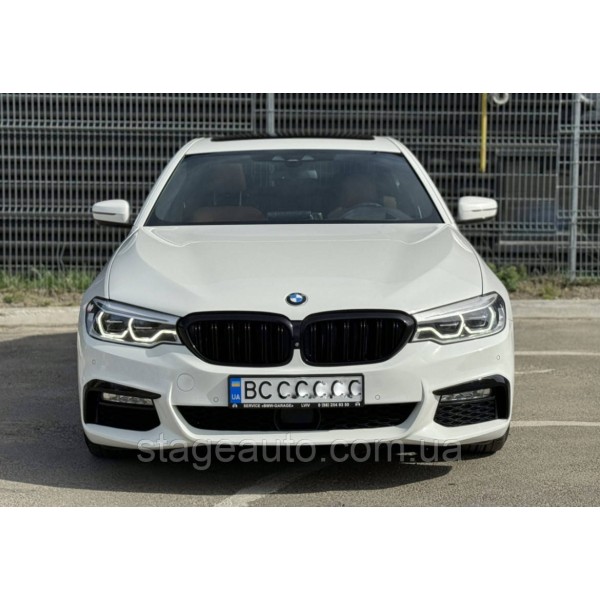 Решетка ноздри BMW БМВ 5 series G30, G31 2017-2020 Черный Глянец 2 ребра Двойные M-Look