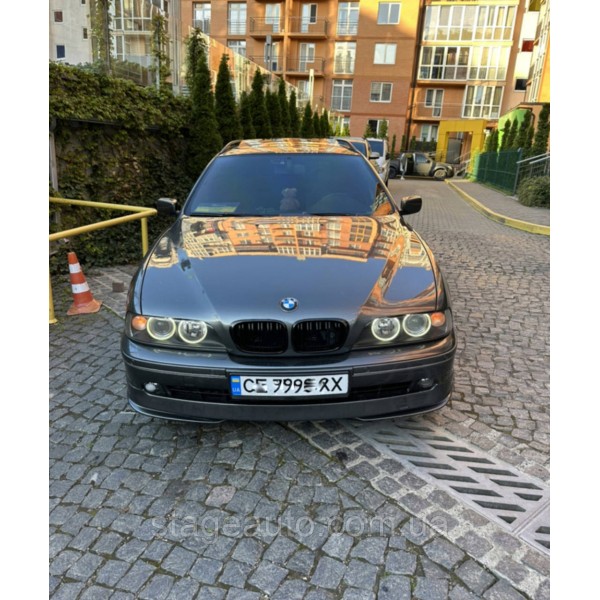 Решетка ноздри BMW БМВ 5 series E39 седан,универсал Черный Глянец 2 ребра Двойные M-Look