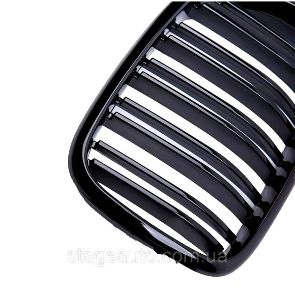 BMW kidney grille BMW 5 series E39 wagon, sedan Black Gloss 2 ribs Double M-Look
