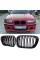 Решетка ноздри BMW БМВ 3 series E46 седан,универсал Черный Глянец 2 ребра Двойные M-Look