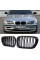 Решетка ноздри BMW БМВ 3 series E46 седан,универсал Черный Глянец 2 ребра Двойные M-Look