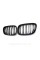Решетка ноздри BMW БМВ 5 series E53 2000-2003 Черный Глянец 2 ребра Двойные M-Look