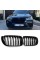 Решетка ноздри BMW БМВ X3 X4 series F25, F26 FL Черный Глянец 2 ребра Двойные M-Look