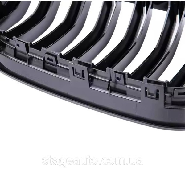 Решетка ноздри BMW БМВ X3 X4 series F25, F26 FL Черный Глянец 2 ребра Двойные M-Look