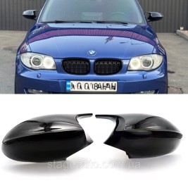 Накладки на зеркала M-performance BMW БМВ 1 series E81 E82 E87 E88 Черный глянец