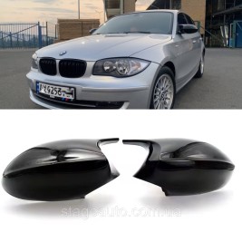 Накладки на зеркала M-performance BMW БМВ 1 series E81 E82 E87 E88 Черный глянец