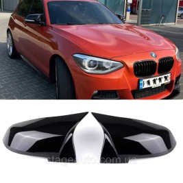 Накладки на зеркала M-performance BMW БМВ 1 series F20 F21 Черный глянец
