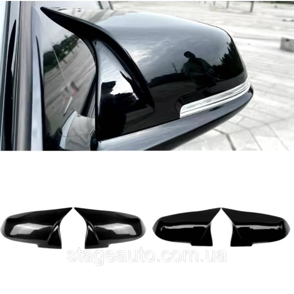 Накладки на зеркала M-performance BMW БМВ 2 series F22 F23 F87 Черный глянец