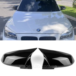 Накладки на зеркала M-performance BMW БМВ X1 series E84 Черный глянец
