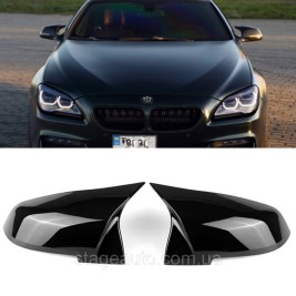 Накладки на зеркала M-performance BMW БМВ 6 series F12 F13 F06 Черный глянец