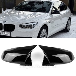 Накладки на зеркала M-performance BMW БМВ 5 series GT F07 Черный глянец