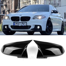 Накладки на зеркала M-performance BMW БМВ 5 series F10 F11 Черный глянец