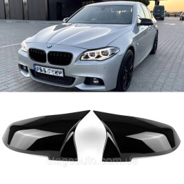 Накладки на зеркала M-performance BMW БМВ 5 series F11 F10 Черный глянец