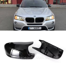 Накладки на зеркала M-performance BMW БМВ X3 X1 series F25 E84 Черный глянец