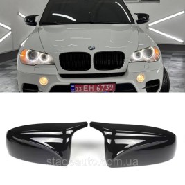 Накладки на зеркала M-performance BMW БМВ X5 X6 series E70 E71 Черный глянец